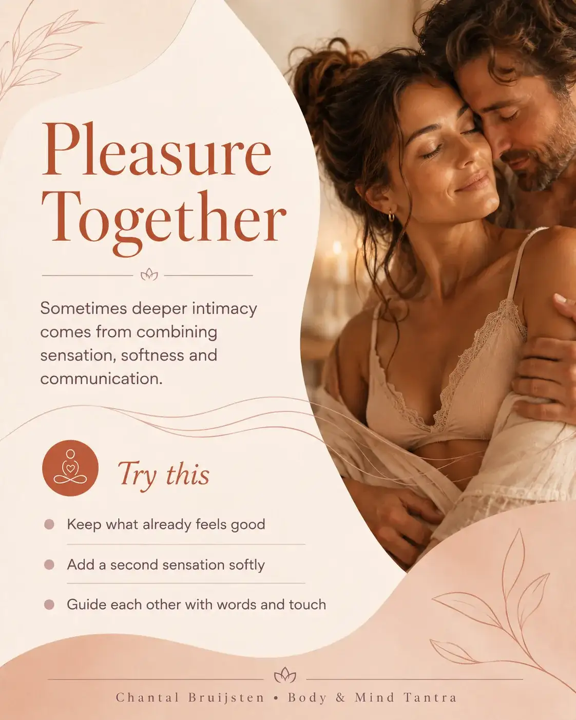 Couple in warm, close embrace