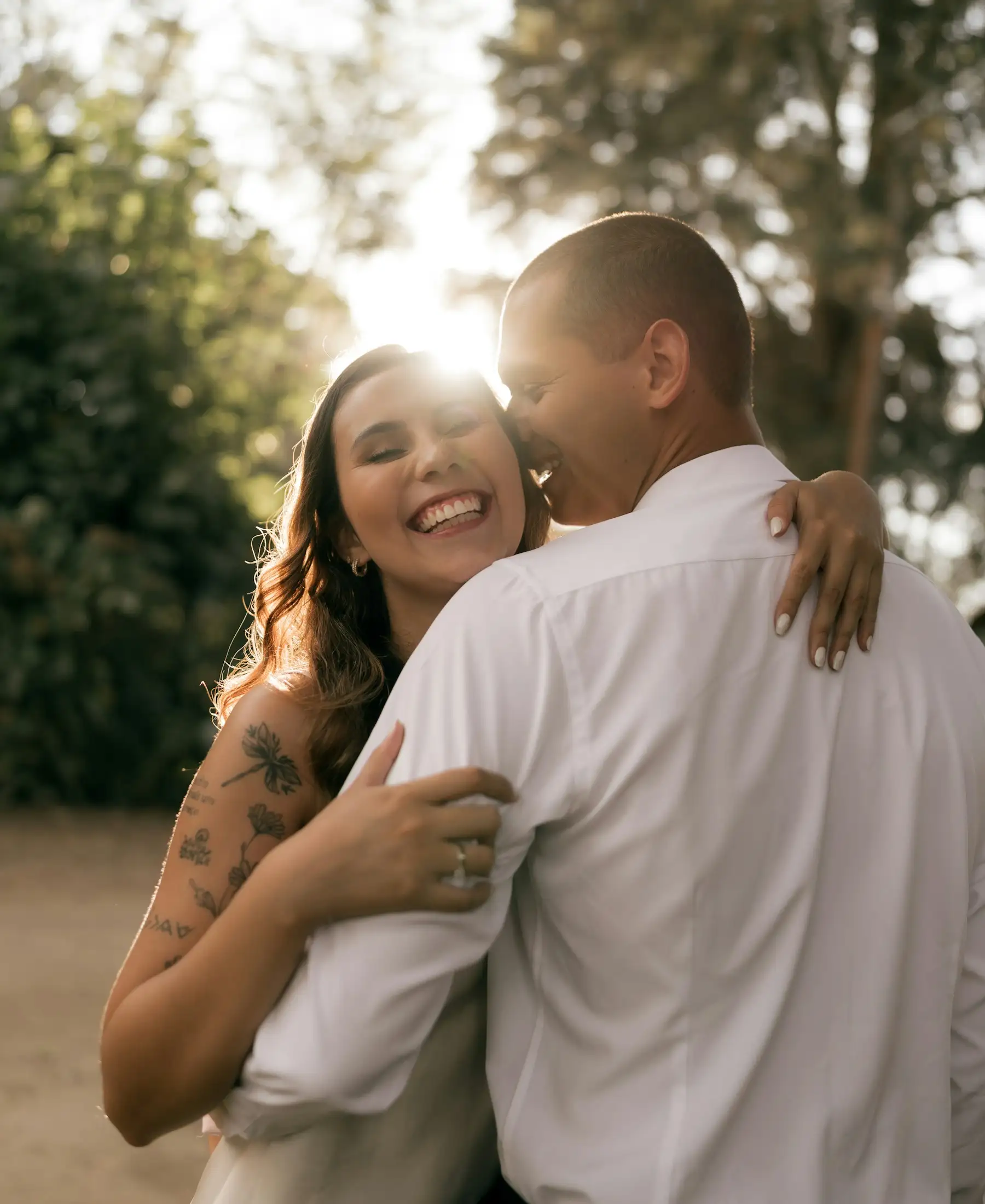 Couple reconnecting in nature